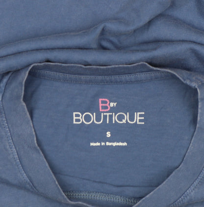 Womens UK Size S Marks and Spencer Blue Basic T-Shirt