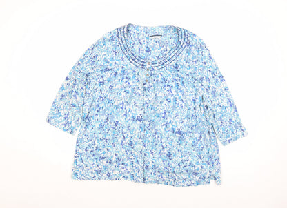 Womens UK Size 12 DASH Blue Tunic Blouse
