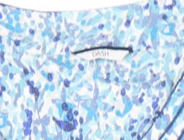 Womens UK Size 12 DASH Blue Tunic Blouse