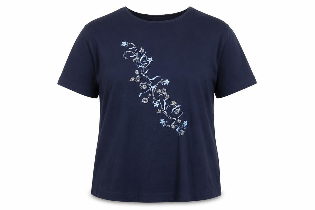 Womens UK Size XL Bonmarché Blue Basic T-Shirt