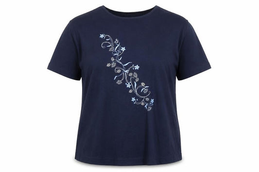 Womens UK Size XL Bonmarché Blue Basic T-Shirt