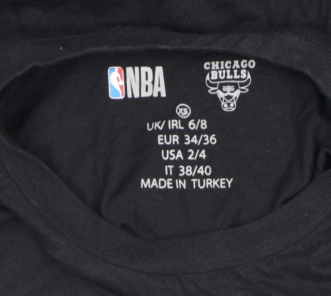 Womens UK Size XS NBA Black Basic T-Shirt