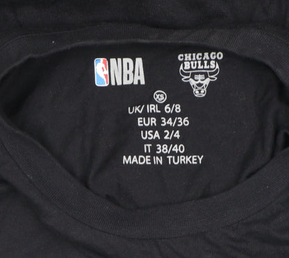 Womens UK Size XS NBA Black Basic T-Shirt