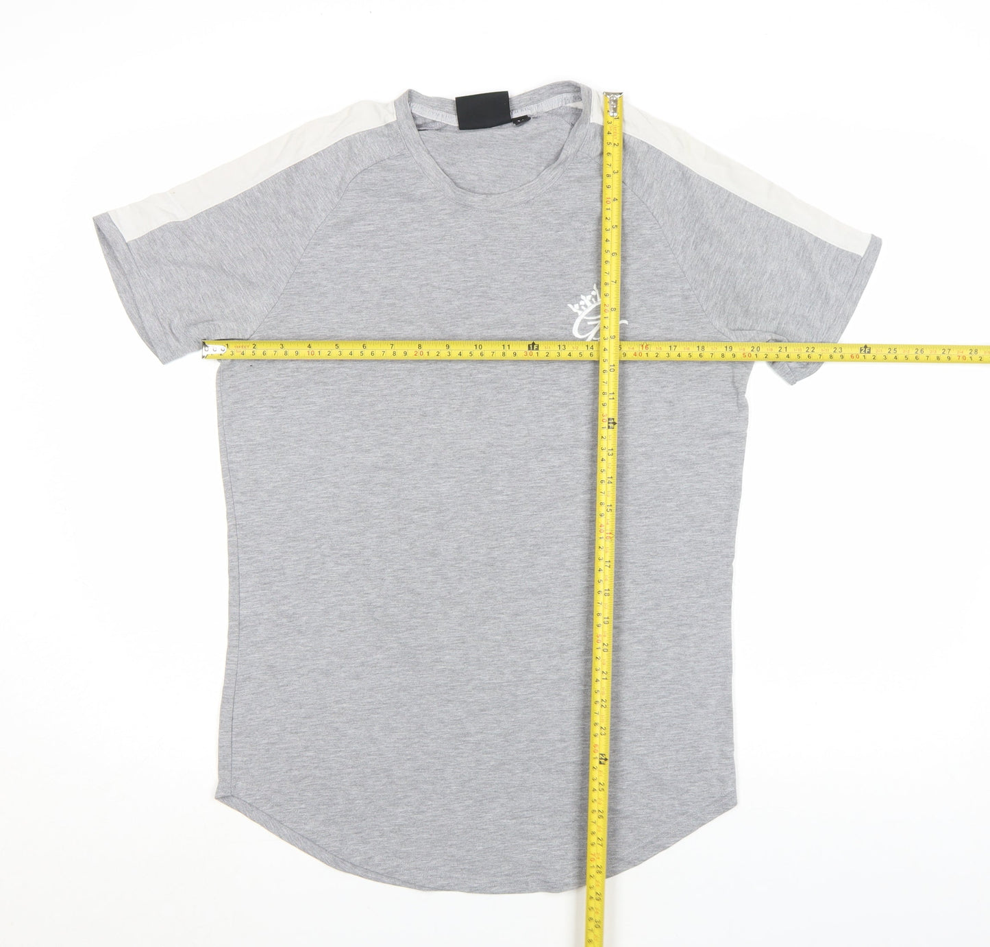 SikSilk Men's Grey Slim Fit Short Sleeve Crew Neck T-Shirt M