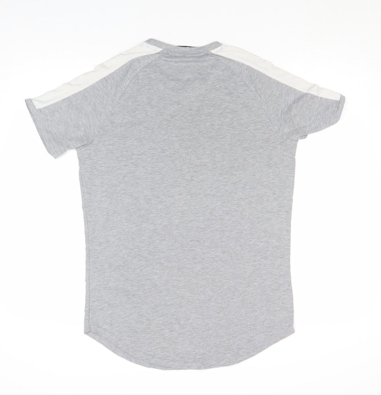 SikSilk Men's Grey Slim Fit Short Sleeve Crew Neck T-Shirt M