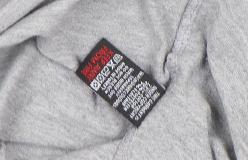 SikSilk Men's Grey Slim Fit Short Sleeve Crew Neck T-Shirt M