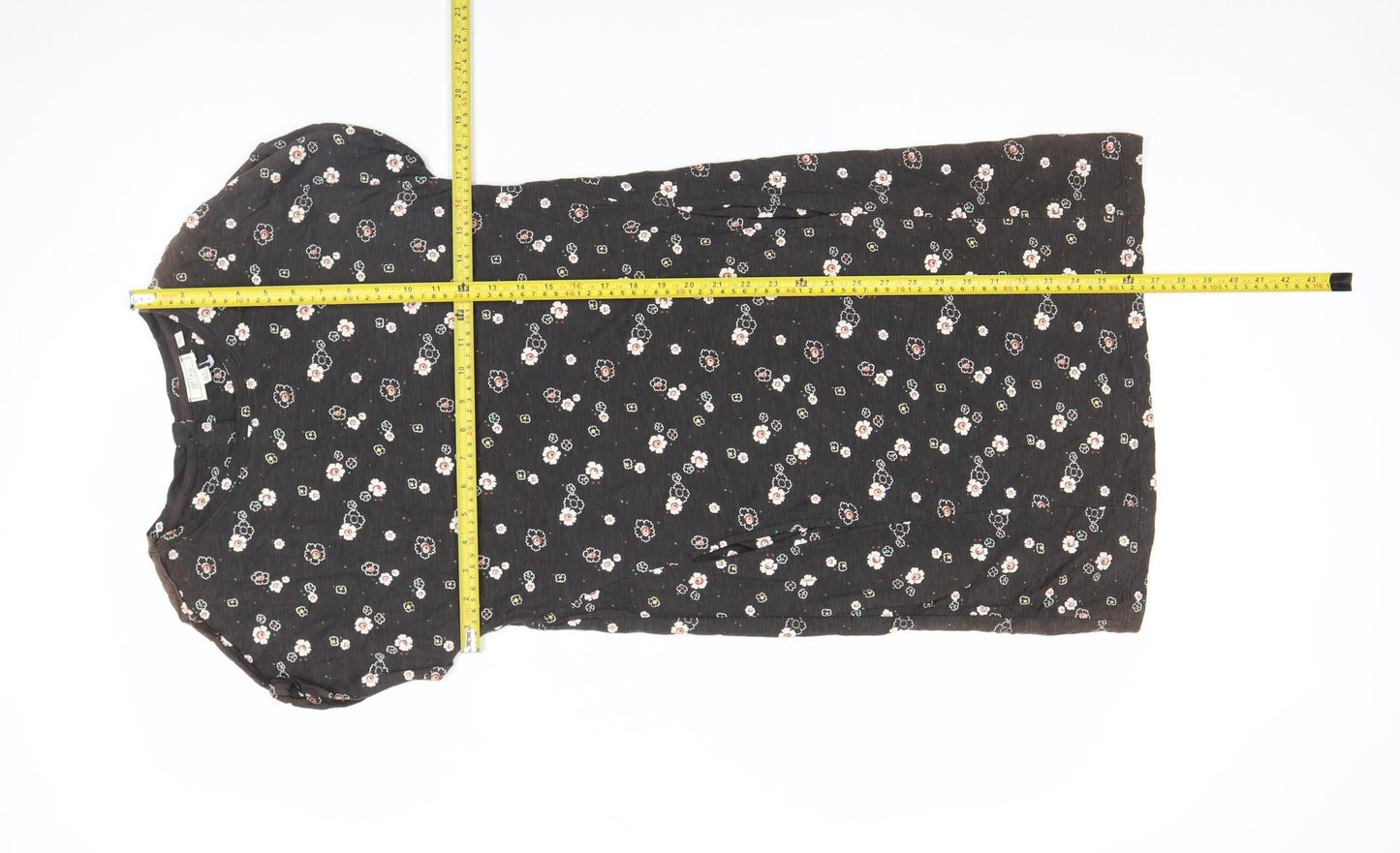 Fat Face Women’s Black Floral Cotton Shift Dress Size 14