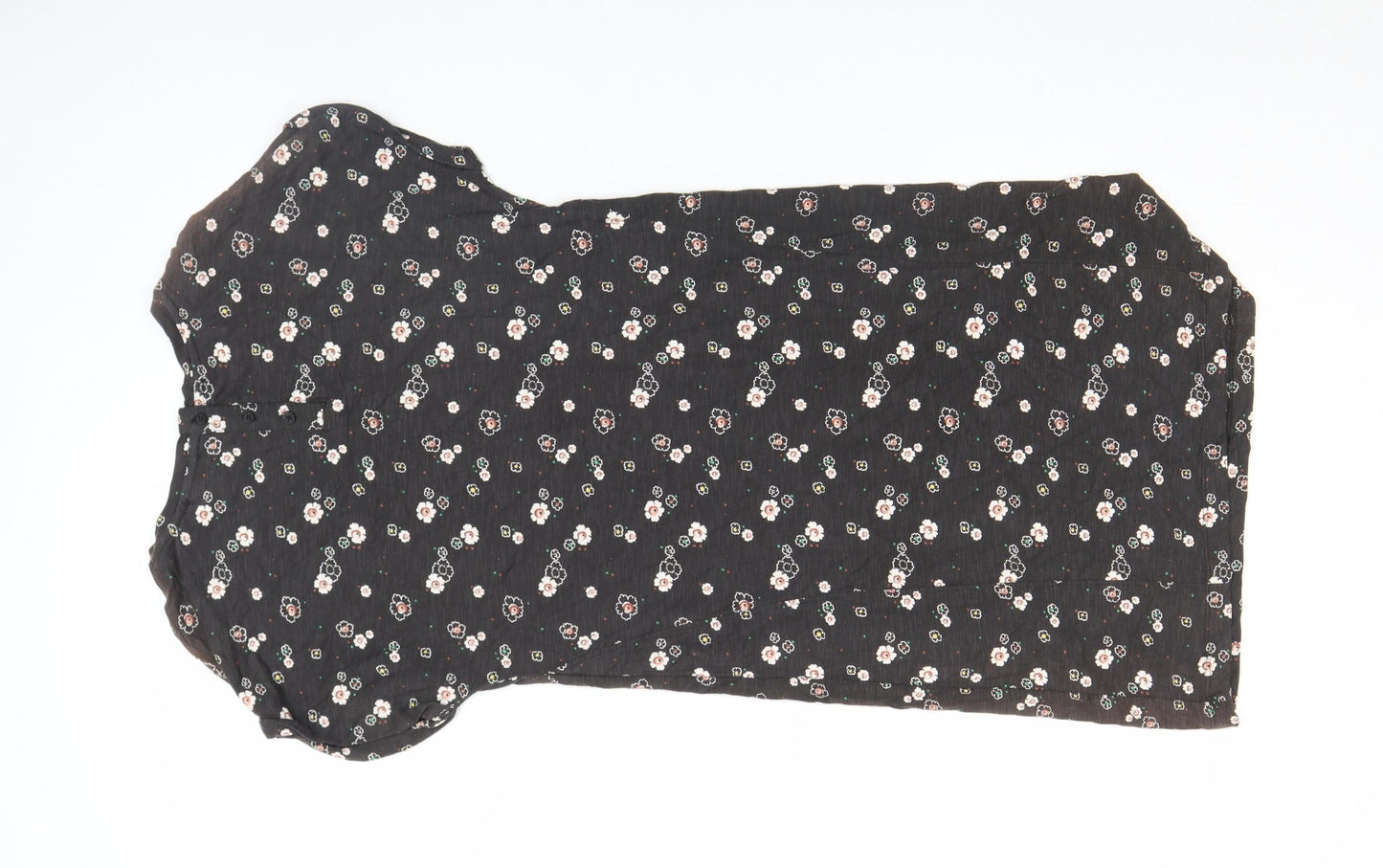 Fat Face Women’s Black Floral Cotton Shift Dress Size 14