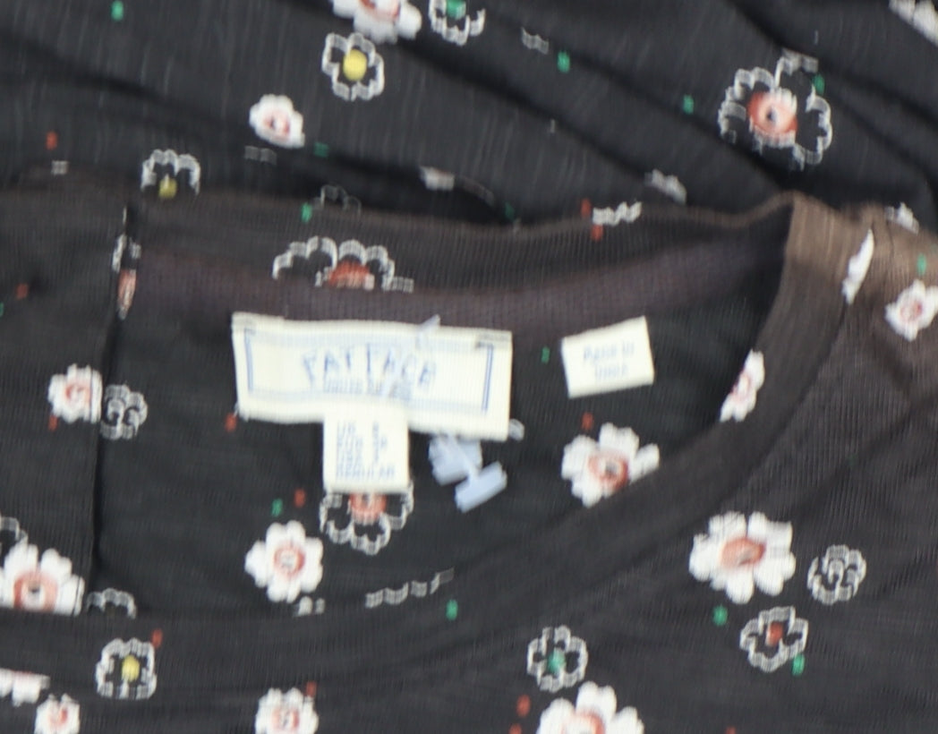 Fat Face Women’s Black Floral Cotton Shift Dress Size 14