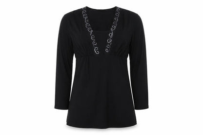 Womens UK Size 6 Autograph Black Tunic Blouse