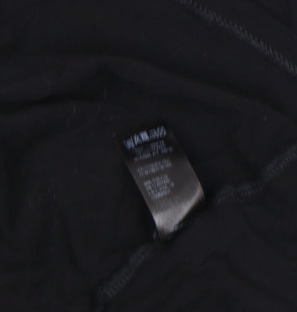 Autograph Women's Black Beaded V-Neck Tunic Blouse Size 6