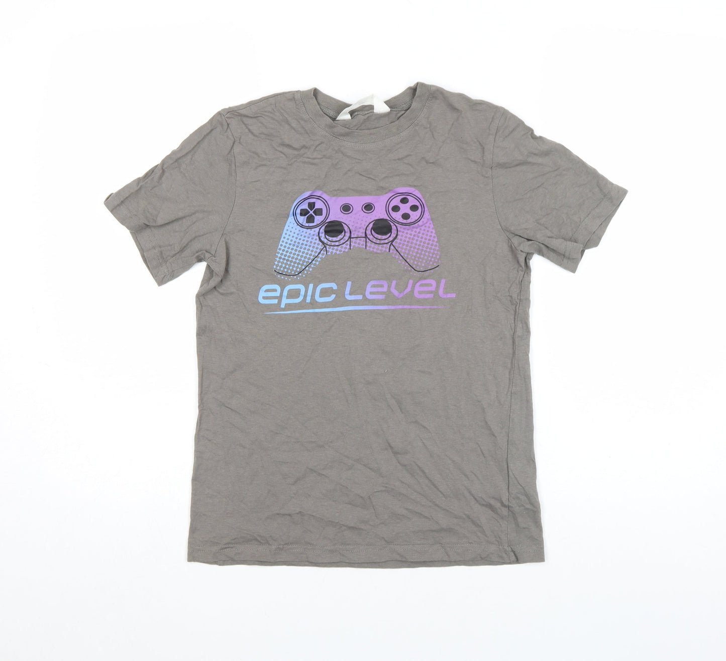 Boys UK Size 10-11 Years H&M Grey Basic T-Shirt