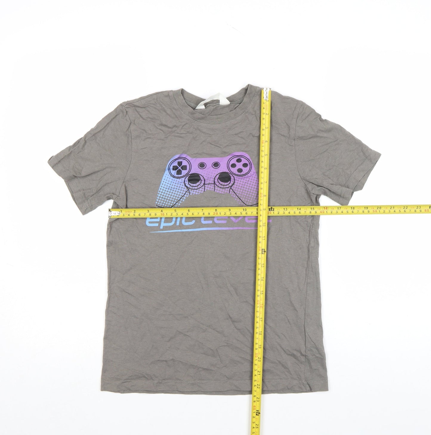 Boys UK Size 10-11 Years H&M Grey Basic T-Shirt