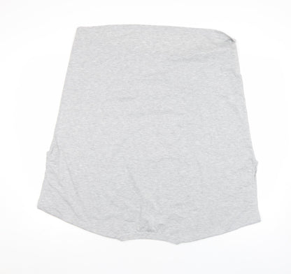 Blue Vanilla Women's Grey Beaded Flower Relaxed Fit T-Shirt Size M/L