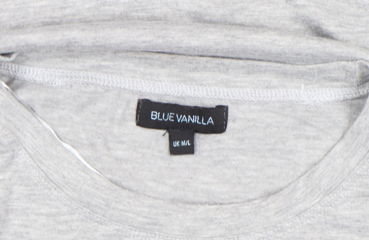 Blue Vanilla Women's Grey Beaded Flower Relaxed Fit T-Shirt Size M/L