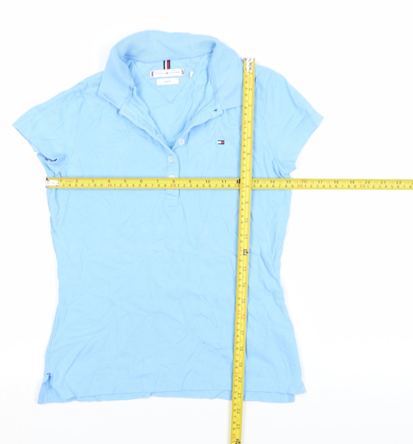 Womens UK Size S Tommy Hilfiger Blue Basic Polo