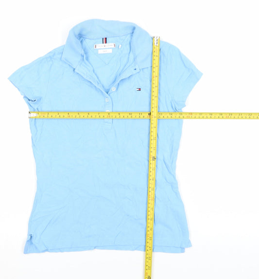 Womens UK Size S Tommy Hilfiger Blue Basic Polo