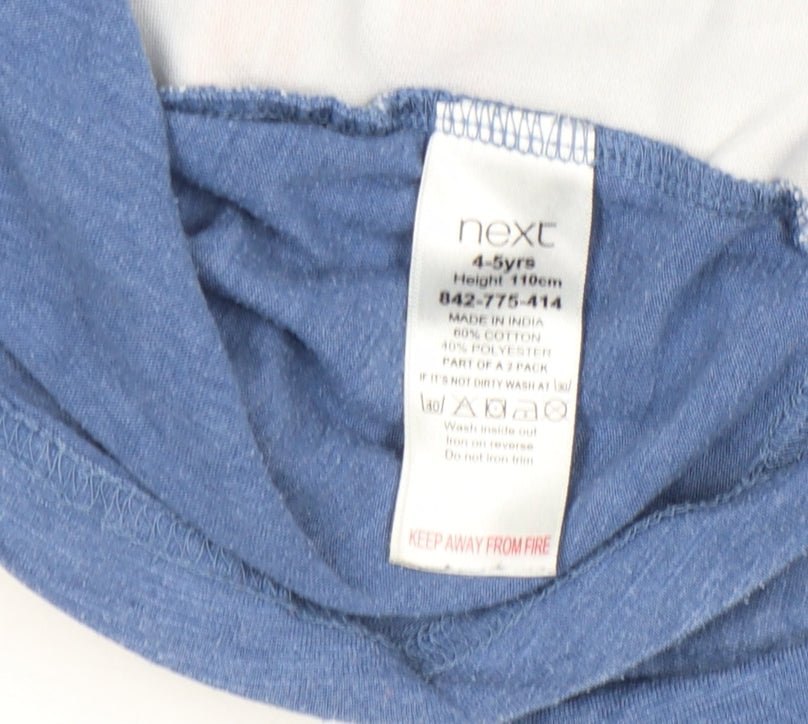 Next Girls Blue Star Print Cotton Blend T-Shirt 4-5 Years