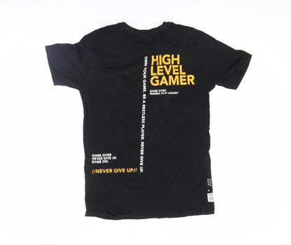 Boys UK Size 10-11 Years Primark Black Basic T-Shirt