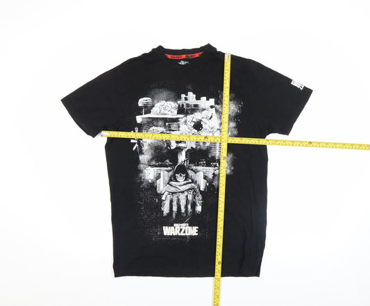 Boys UK Size XS Activision Black Basic T-Shirt