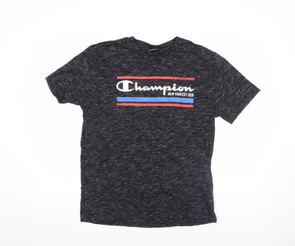 Mens UK Size L Champion Black  T-Shirt