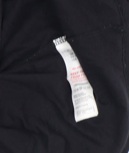 New Look Women Black Ruffle Sleeve Self Love T-Shirt Size 8