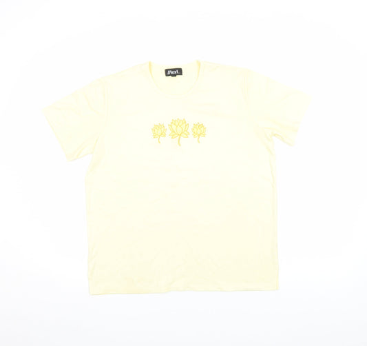 Womens UK Size M NEXT Yellow Basic T-Shirt