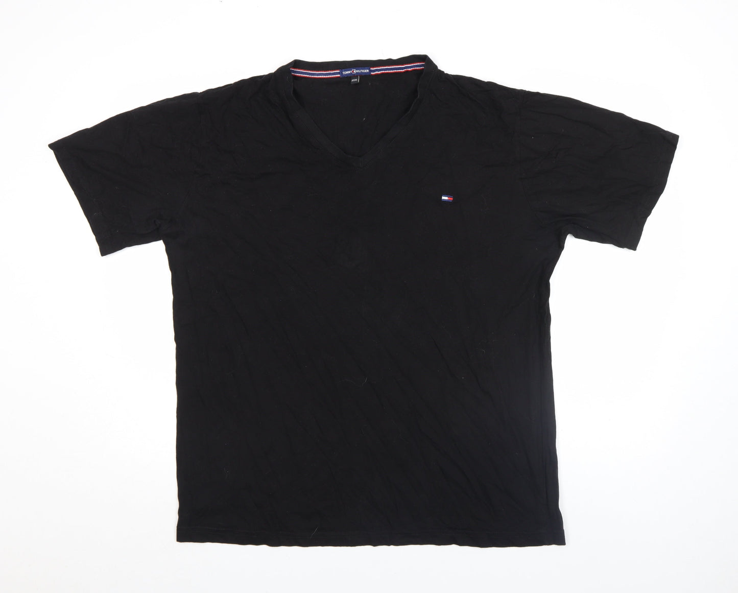 Tommy Hilfiger Men's Black 3XL V-Neck Cotton T-Shirt