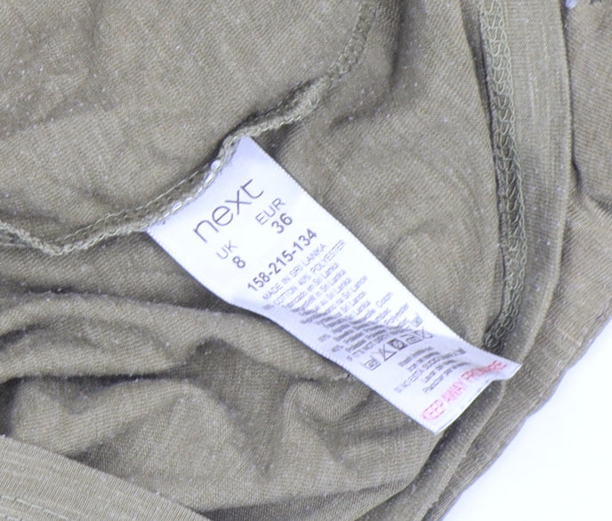 Womens UK Size 8 NEXT Green Basic T-Shirt