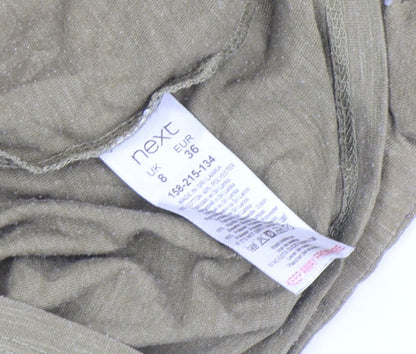 Womens UK Size 8 NEXT Green Basic T-Shirt