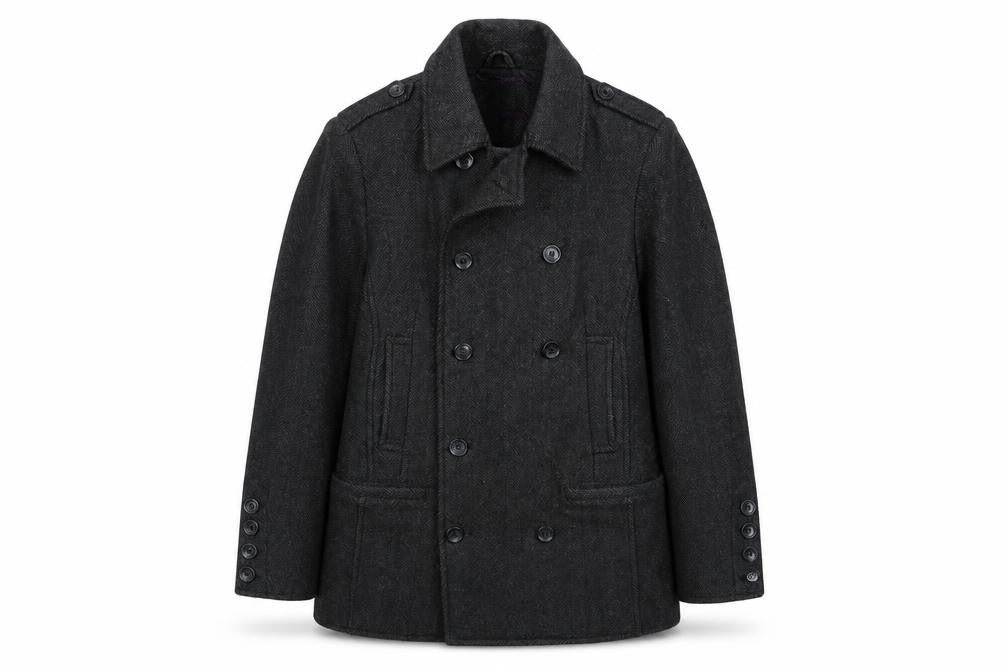 Mens UK Size M DREAMWEAVER LONDON Grey Pea Coat