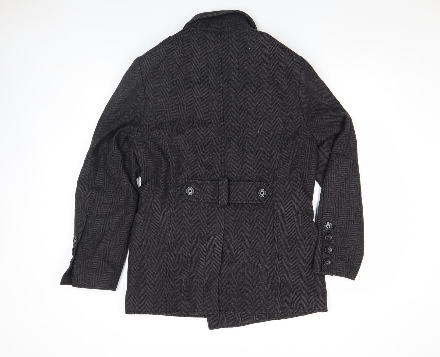 Mens UK Size M DREAMWEAVER LONDON Grey Pea Coat