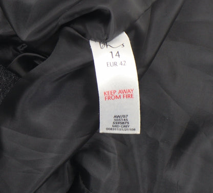 Womens UK Size 14 BHS Grey Pea Coat
