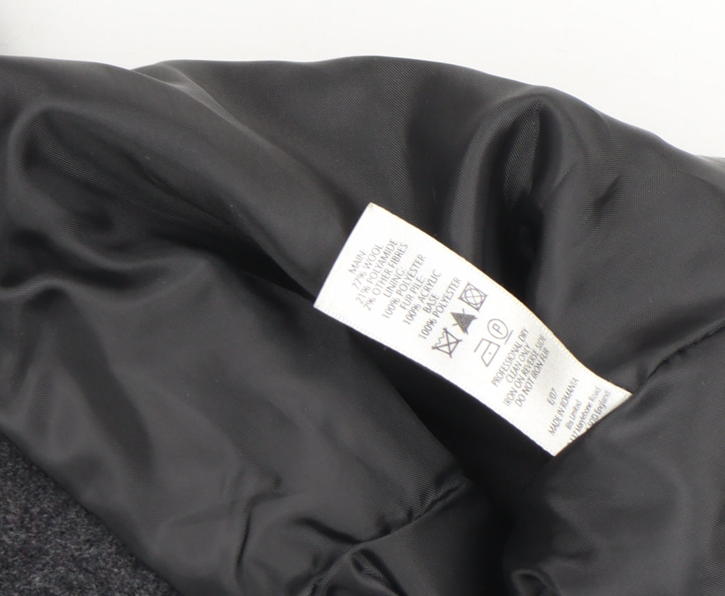 Womens UK Size 14 BHS Grey Pea Coat