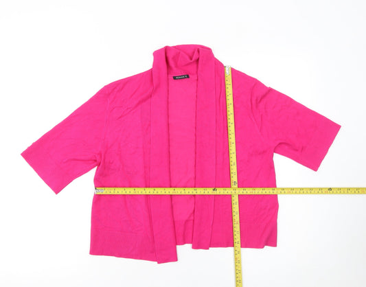 Womens UK Size 12 Roman Pink Cardigan Jumper