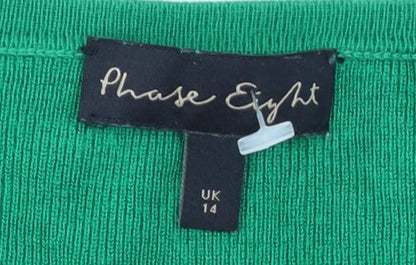 Womens UK Size 14 Phase Eight Green Pullover Jumper