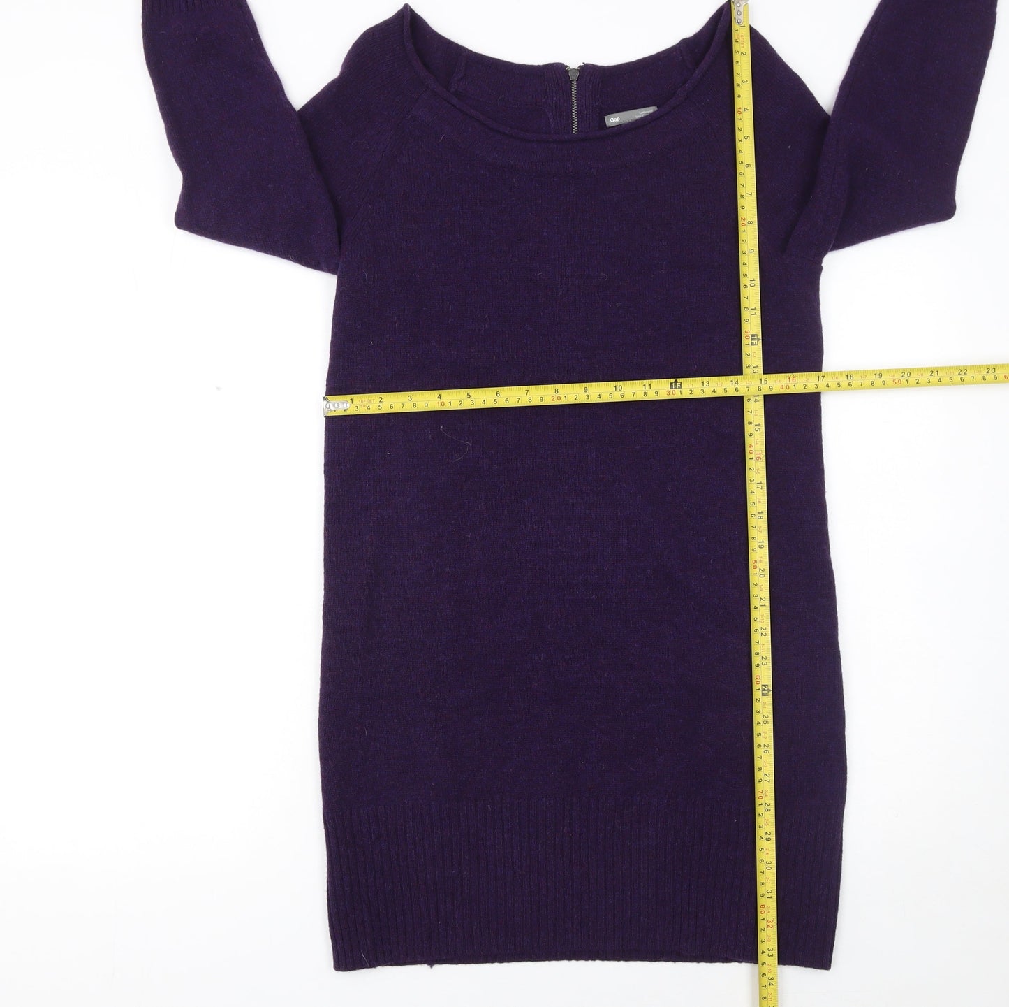 Gap Women's Purple Wool Jumper Dress XS Long Sleeve Knit