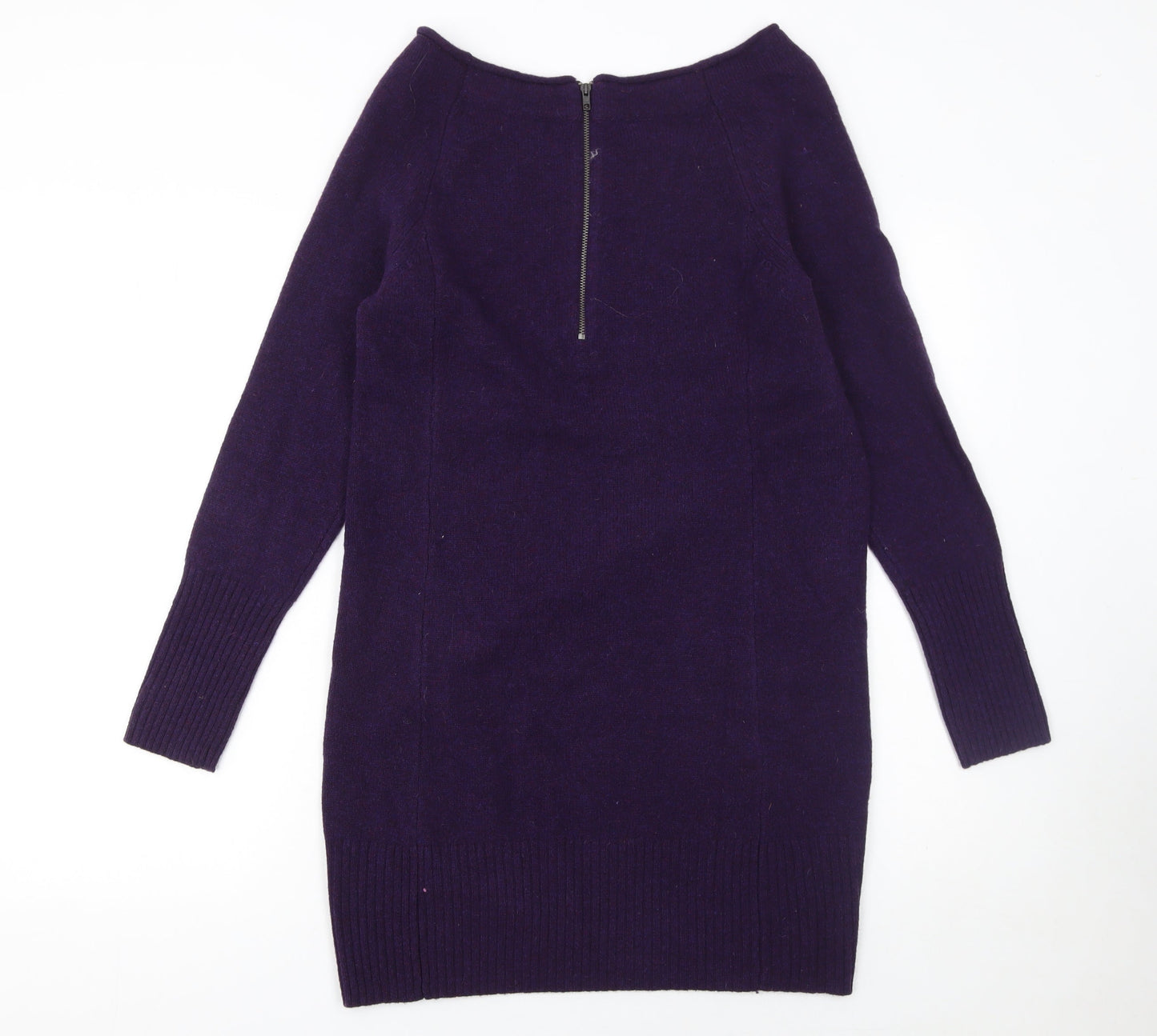 Gap Women's Purple Wool Jumper Dress XS Long Sleeve Knit
