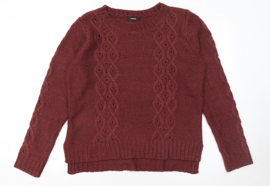 George Women’s Brown Cable Knit Pullover Jumper Size 16