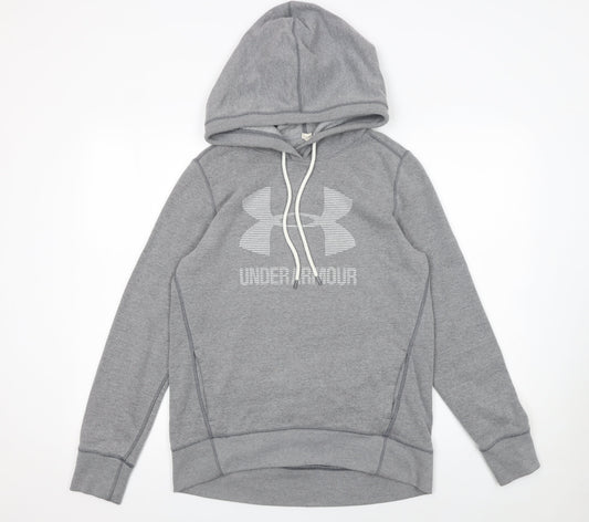 Mens UK Size S Under armour Grey Pullover Hoodie