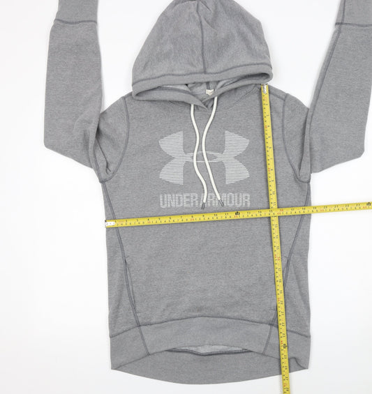 Mens UK Size S Under armour Grey Pullover Hoodie