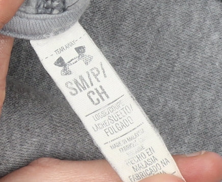 Mens UK Size S Under armour Grey Pullover Hoodie