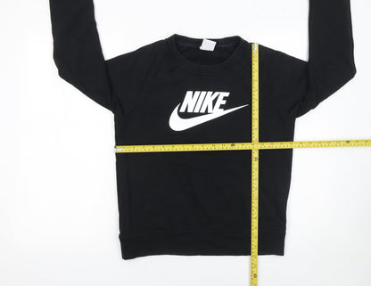 Womens UK Size XS Nike Black Pullover Sweatshirt