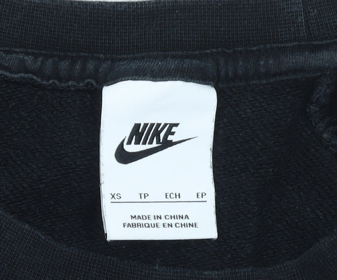 Womens UK Size XS Nike Black Pullover Sweatshirt