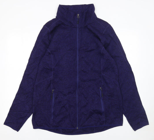 Champion Women Purple 2XL Basic Fleece Full Zip Active Jacket