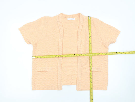 Womens UK Size 14 MNG Beige Cardigan Jumper