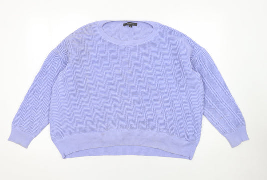 Womens UK Size M French Connection Purple Pullover Jumper
