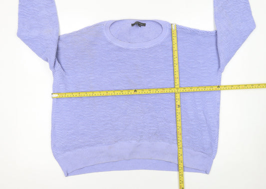 Womens UK Size M French Connection Purple Pullover Jumper