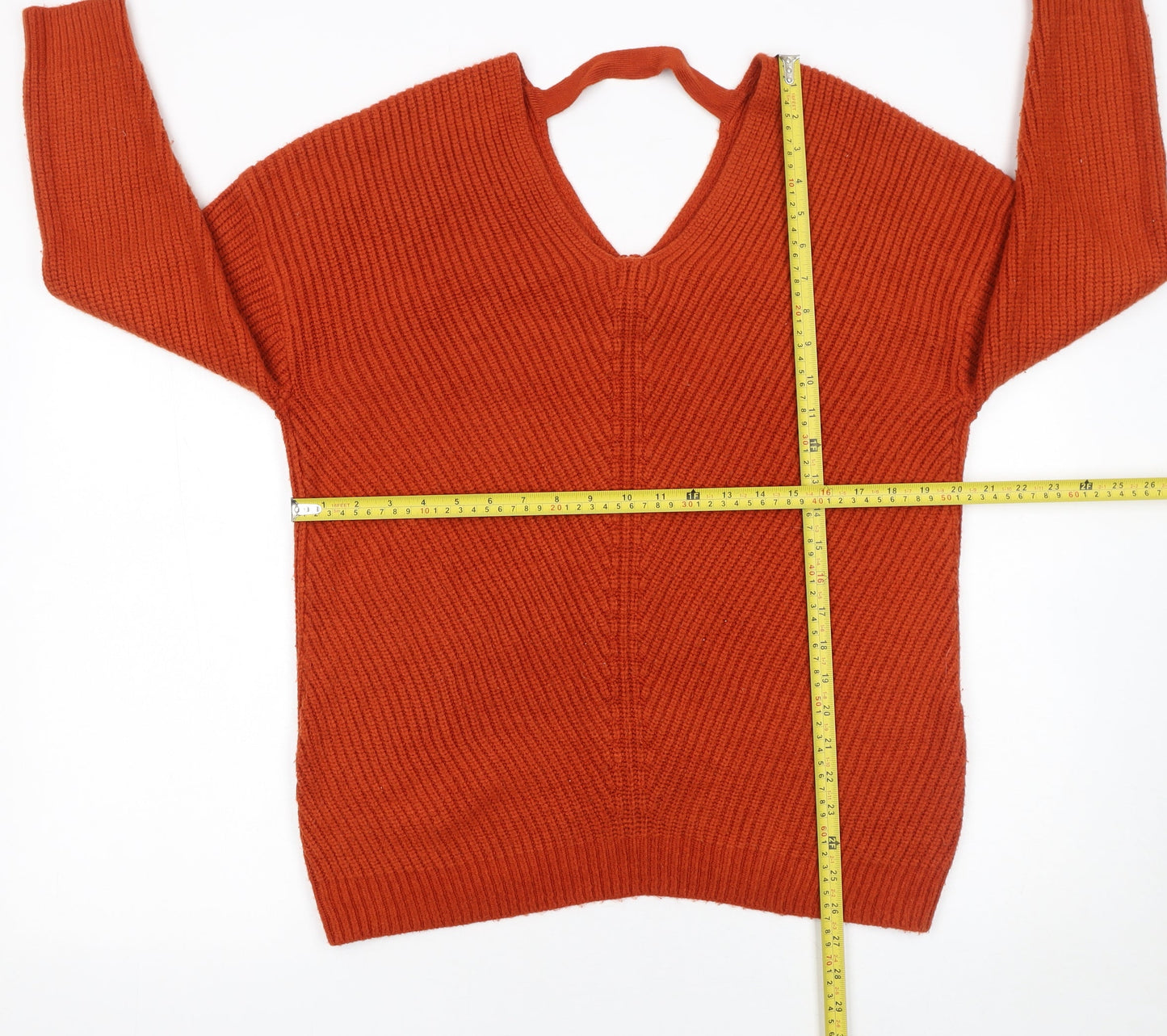 Womens UK Size S New Look Orange Pullover Jumper