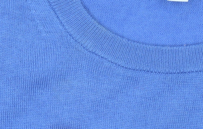 Uniqlo Men's Blue Wool Crew Neck Pullover Jumper Size S